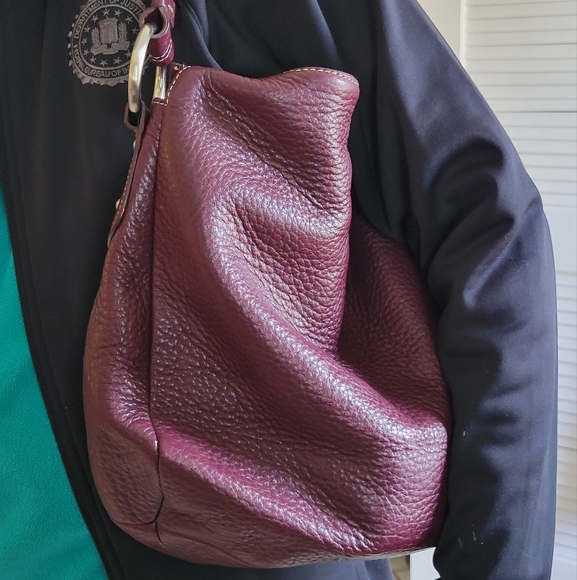 TALBOTS Large Pebbled Leather Shoulder Bag Excellent Condition - Picture 6 of 8